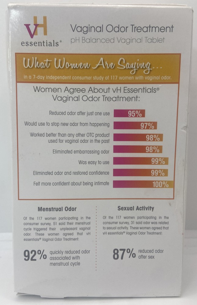 VH essentials Vaginal Odor Treatment pH Balanced Vaginal Tabs