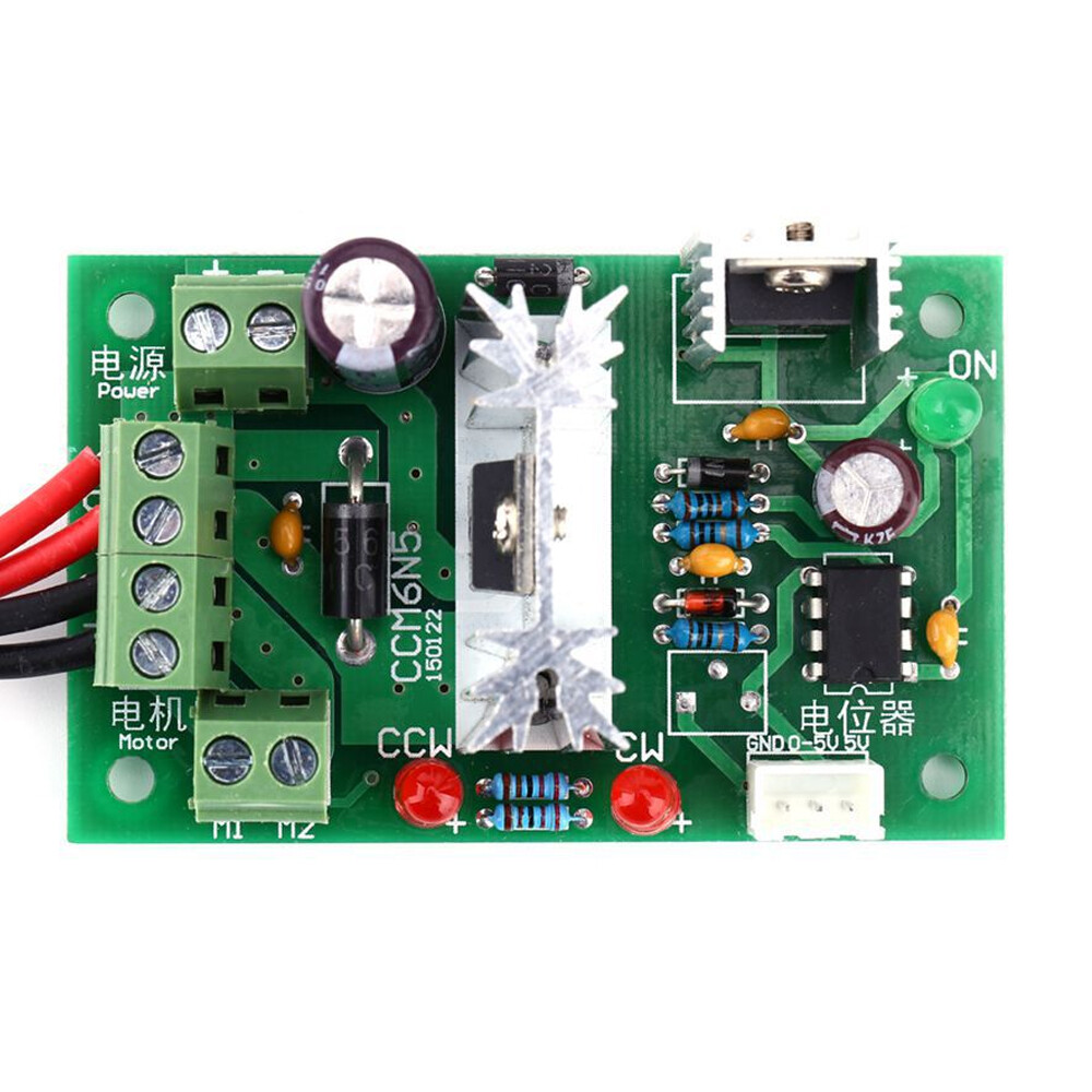 6V 12V 24V PWM DC Motor Speed Controller Reversible Switch Adjustable 2PC US