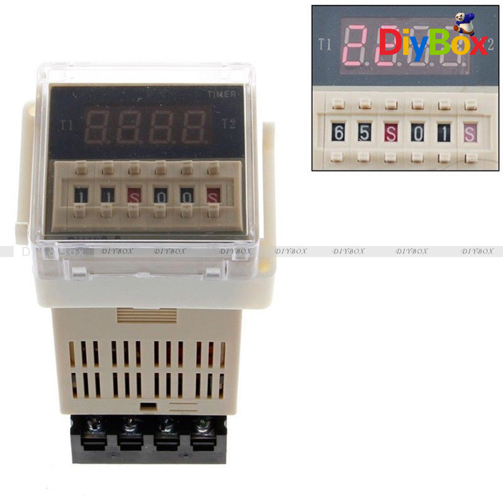 DH48S-S Digital AC 220V Precision Programmable Time Delay Relay With Socket Base