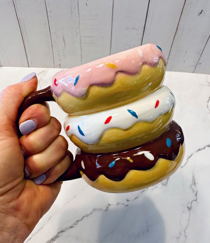 DEZICAKES Doughnut Coffee Mug Large 16 oz Cup