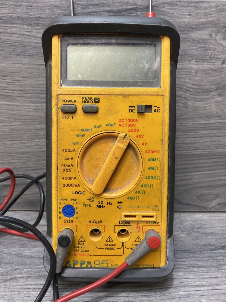 Appa95 Multimeter with test probes and rubber case