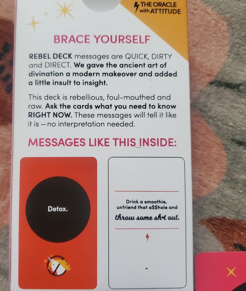 Rebel Deck Authentic Modern Funny Oracle Deck Original Edition 60 Cards