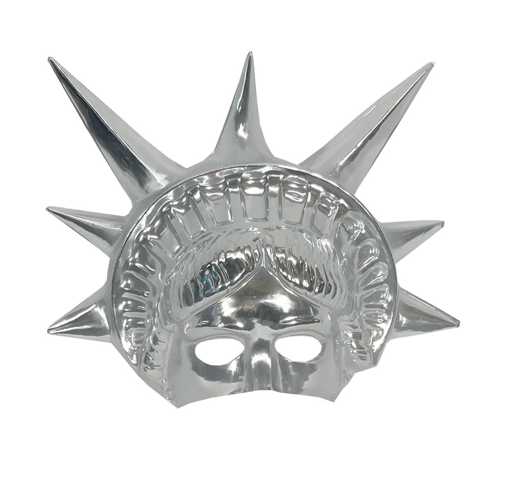 Silver Lady Liberty Half Face Mask