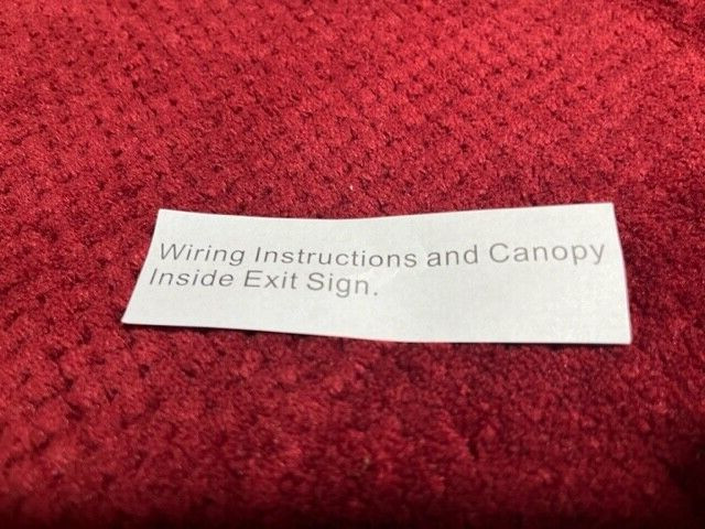 HUBBELL Illuminated Exit Signs - Emergency / Exit Sign, LED Series CE Open Box