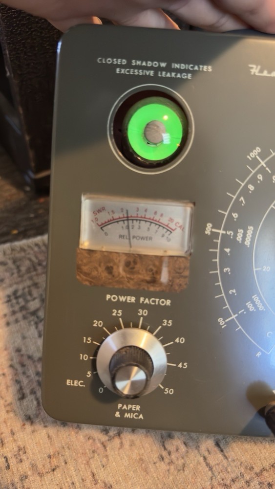 Vintage Heathkit Condenser Checker POWERS ON NOT TESTED