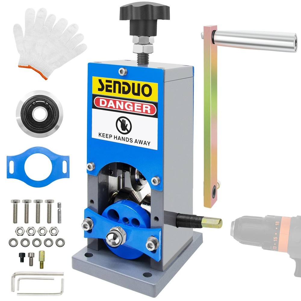 Manual Wire Stripper Machine for Drill - Portable Cable Stripping Tool, 0.06-1.5