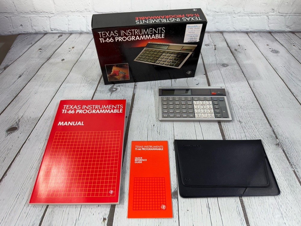 Texas Instruments TI-66 Programmable Calculator All Papers, Case, Original Box!