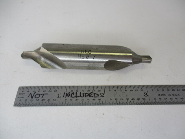 KEO # 17 Center Drill & Countersink, Spotter, Bell Cut, 60°, DE, Sharp, EC