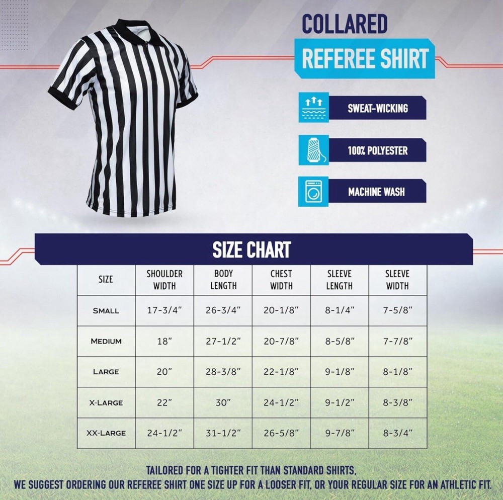 Murray Sporting Goods Men’s Referee Shirt Collared Short Sleeved LARGE