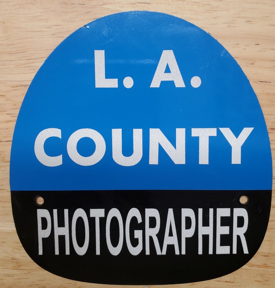 LA COUNTY Photographer FIRE HELMET SHIELD