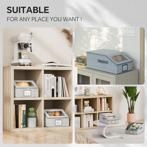 Hat Organizer for Baseball Caps, 2PCS Stackable Storage with Clear Window