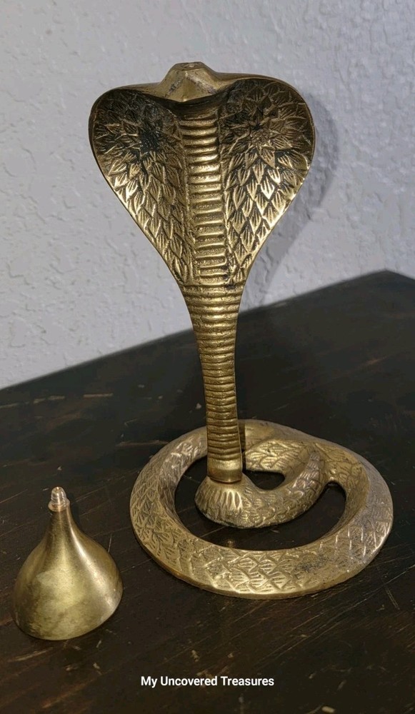 Vintage Brass Cobra Snake Incense Burner
