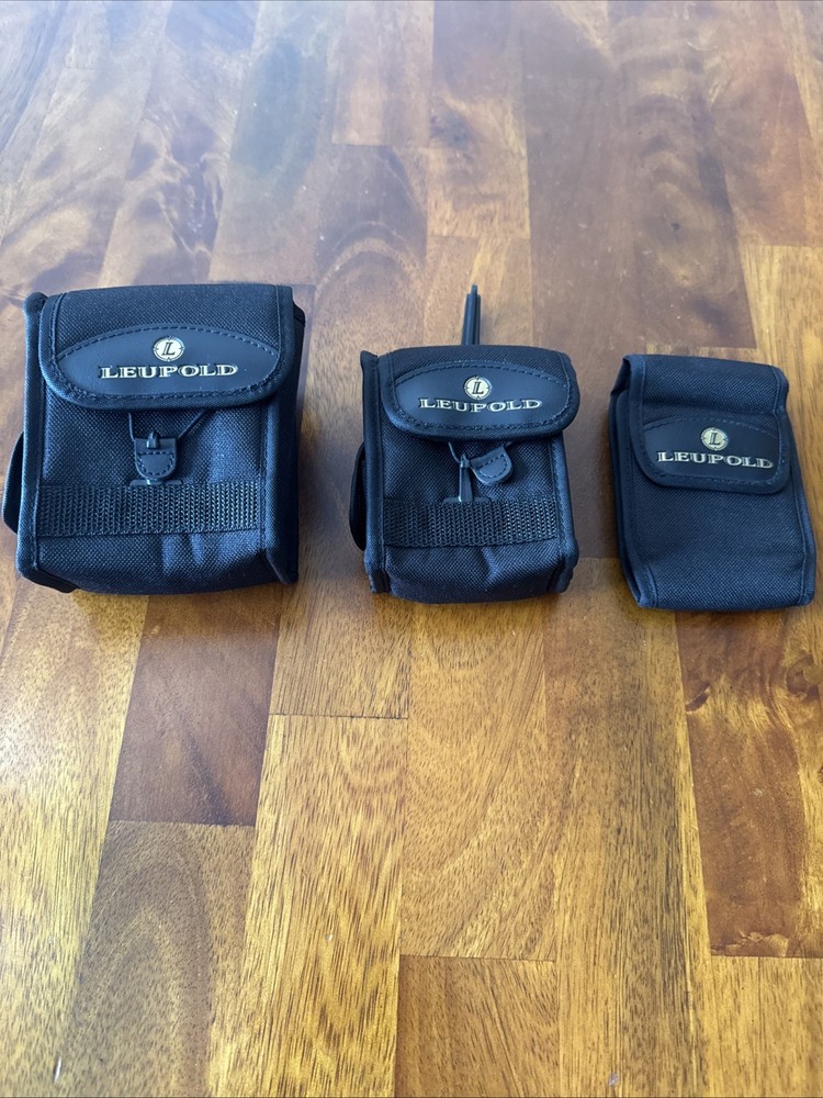 3 Leupold Carrying Cases, Binoculars, Range Finder, Small Items