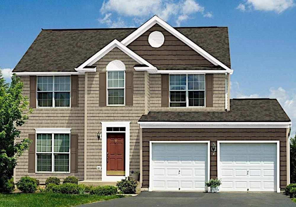 Cedar Impressions Double 9in. Staggered Rough Split Shakes (1/2 Square) Colonial
