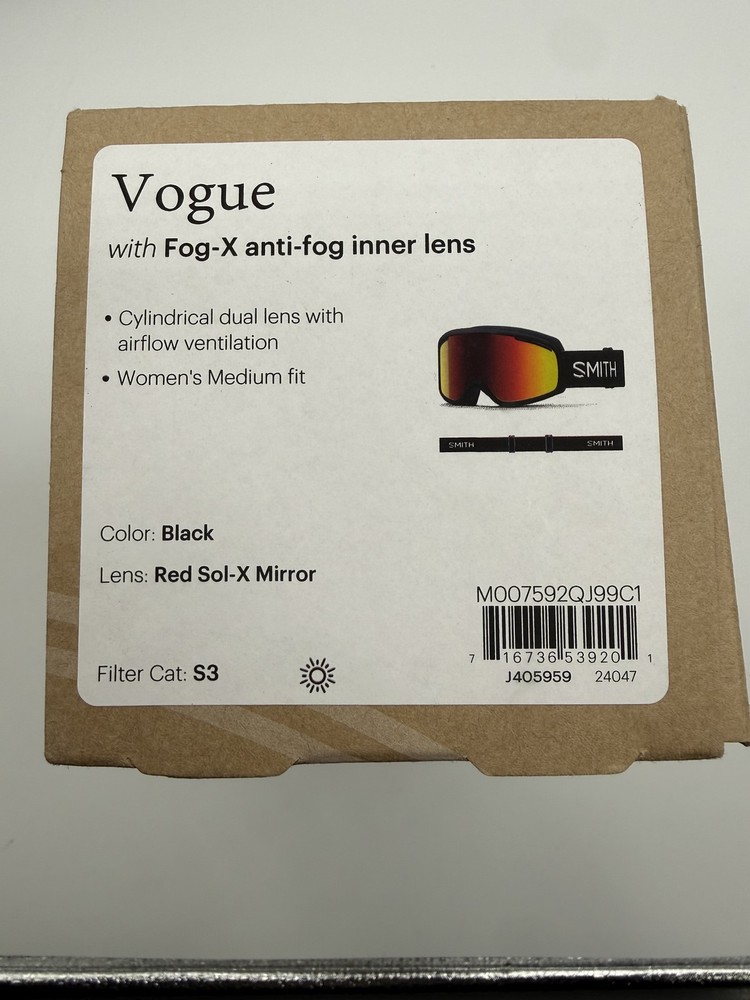 Smith Optics Vogue Black - Red Sol-X Mirror Size M