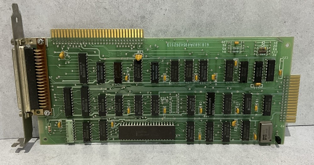 Vintage 1980s ISA Parallel Printer Card 8-Bit DB25 Interface Adapter