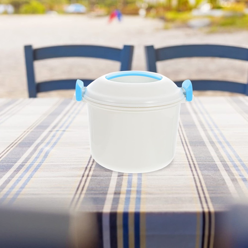 Microwave Rice Cooker 6 Cup Small Plastic Steamer for Rice Vegetables and Egg...
