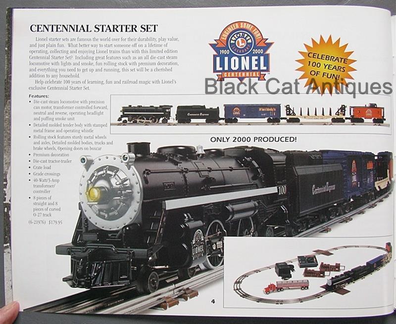 Original 2000 Lionel Centennial Model Trains & Accessories Catalog & Order Forms