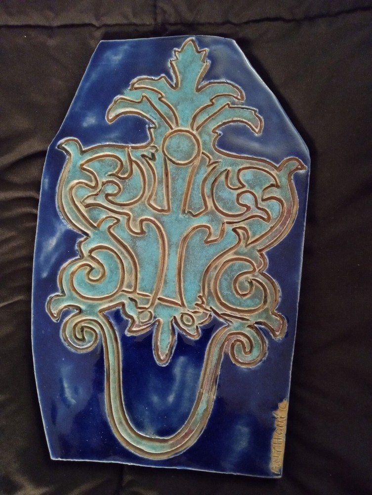 Ceramic Tile Art Signed Anthony C. Stunning