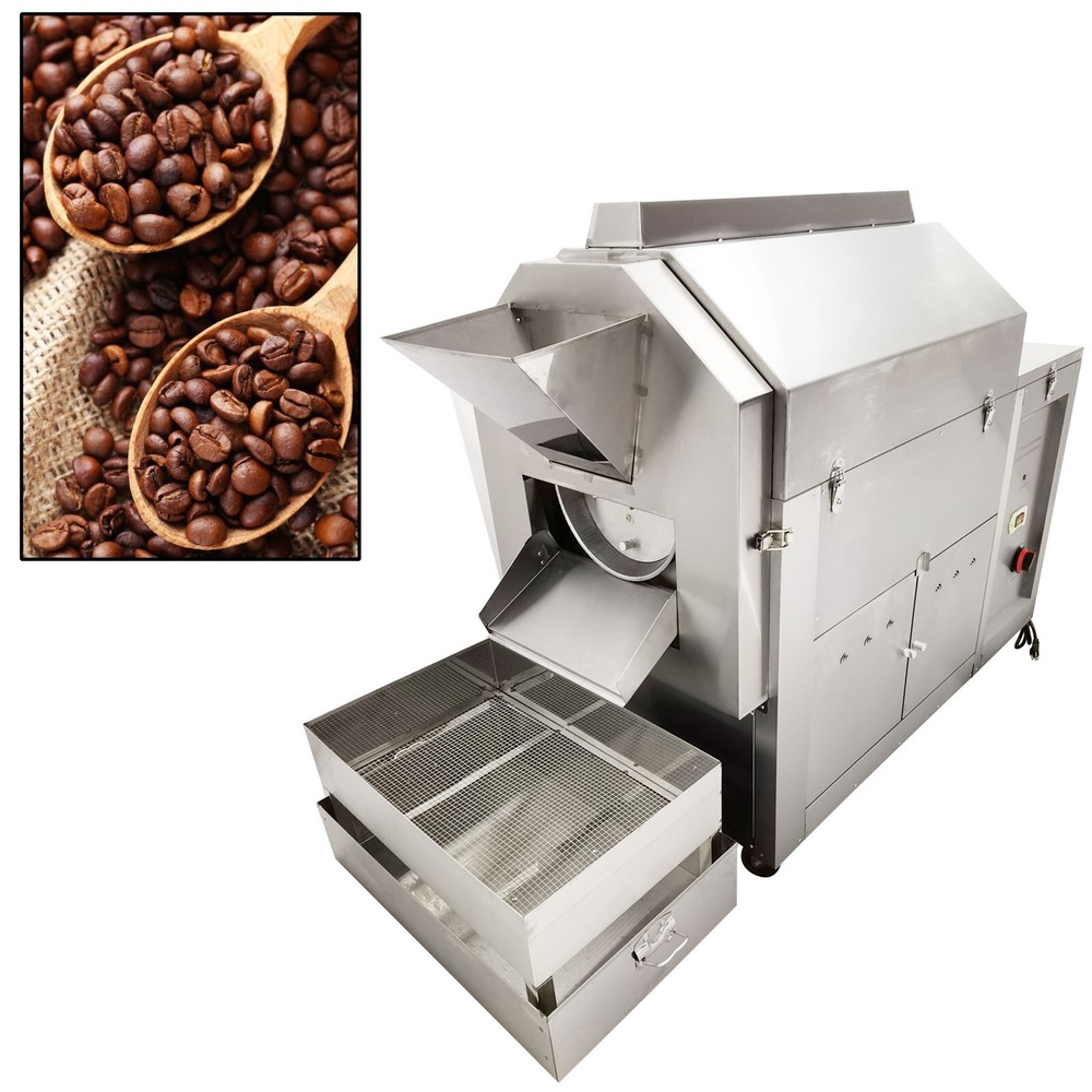 220V Automatic Coffee Bean Nut Roasting Machine Drum Roaster Machine
