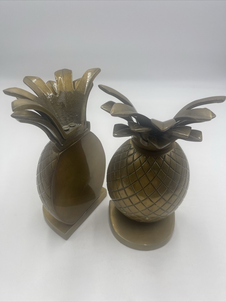 Brass Pineapple Bookends Pair
