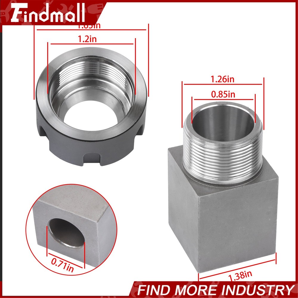 Findmall ER-25 Hex Square Collet Block Set for Milling Machine Tooling