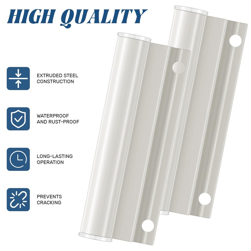 CroBlissful 2 Sets Hinge Leaf for Screen Doors White Upper Storm