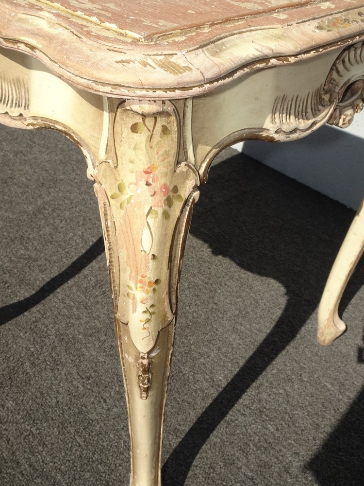 Vintage Rustic French Provincial End Table - Side Table Asis