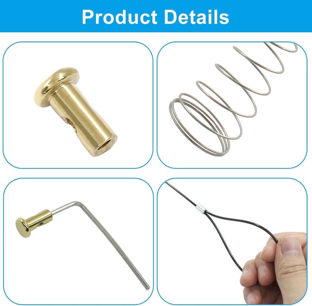 Gate Latch Cable Pull, Adjustable Gate Latch Spring Release Cable, Black Pull St