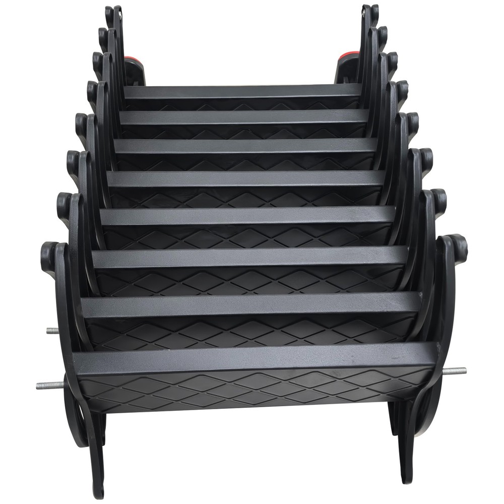 6.73ft 8-Step Wall-Mounted Folding Stair440Lbs Black Pull Down Telescopic Ladder