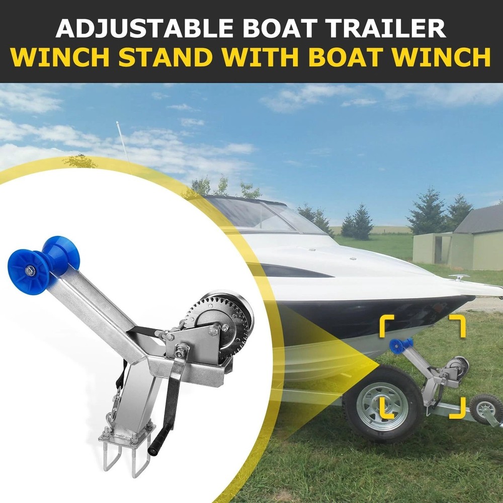 Adjustable Boat Trailer Winch Stand with Roller, Boat Trailer Winch Post