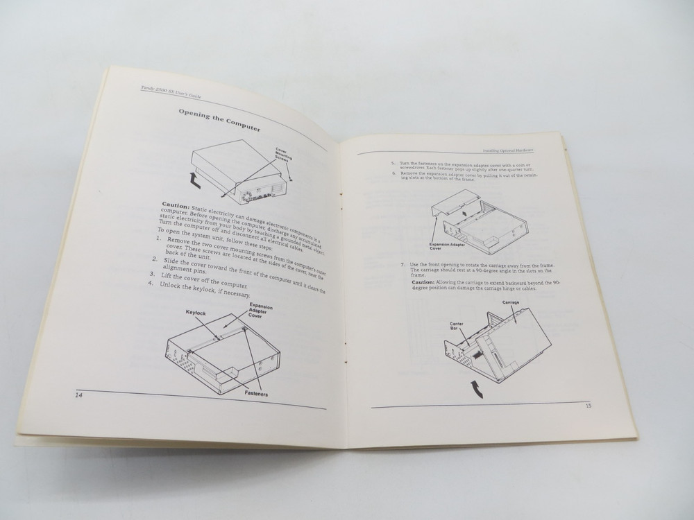 TANDY 2500 SX User's Guide (1991, Paperback) Vintage Computer Book