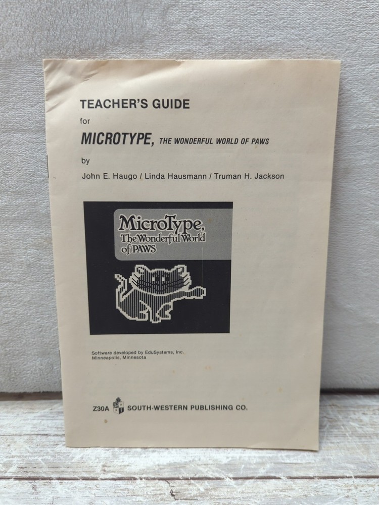 Microtype Users Guide Manual Only Vintage