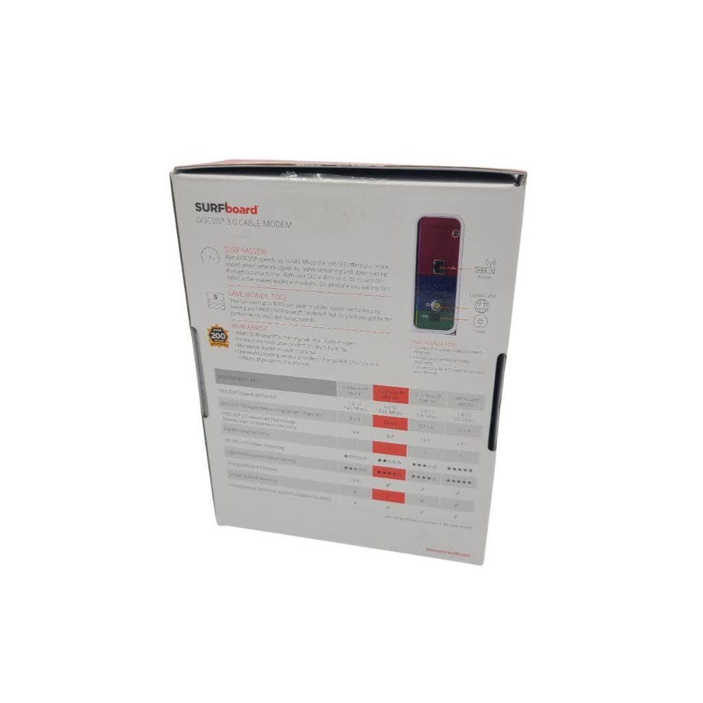 ARRIS® Surfboard® SB6183 Cable Modem, White