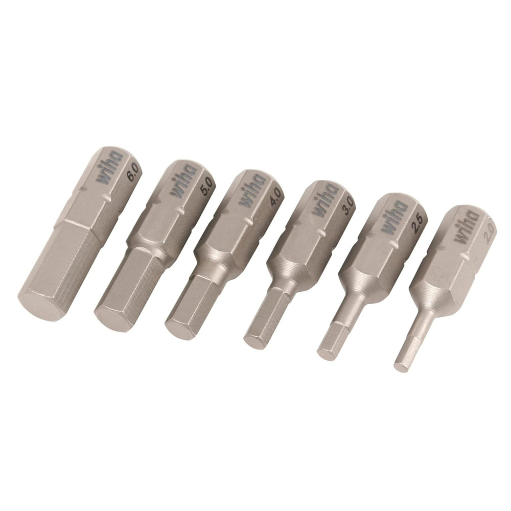 71397 6 Piece Hex Insert Bit Set - Metric