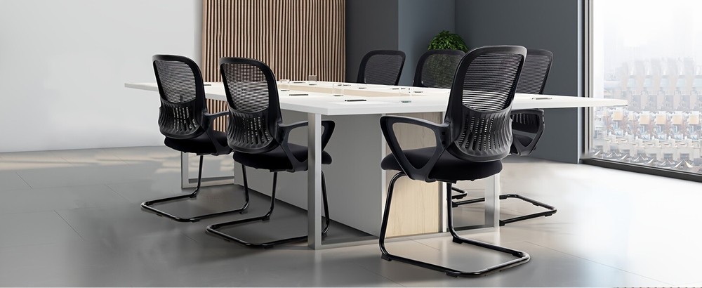 Sled Base Office Chair. Ergonomic. Mesh. For various spaces