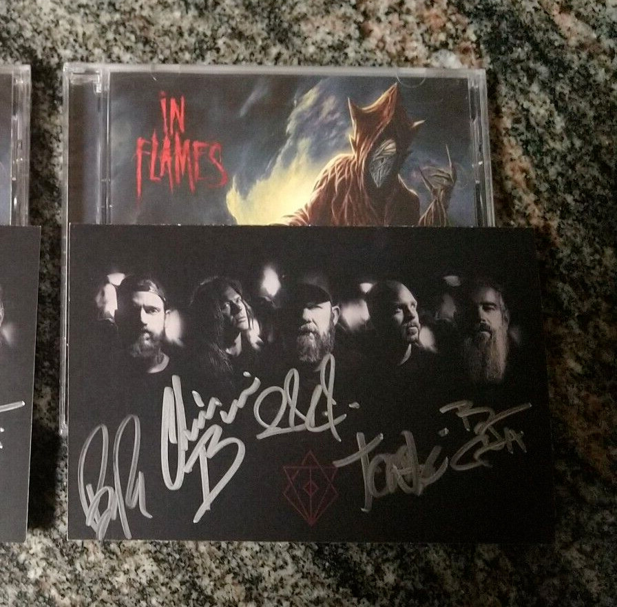 Signed IN FLAMES Foregone CD With Autographed Postcard signed