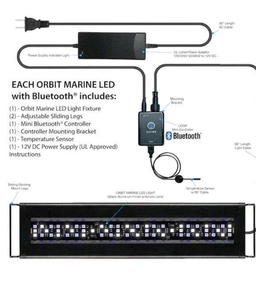 (18"-24") Orbit Marine LED Light w/Mini Bluetooth LOOP App Control (4200) - Curr