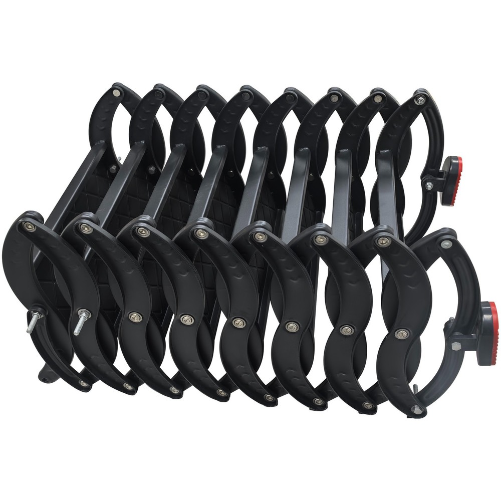 6.73ft 8-Step Wall-Mounted Folding Stair440Lbs Black Pull Down Telescopic Ladder