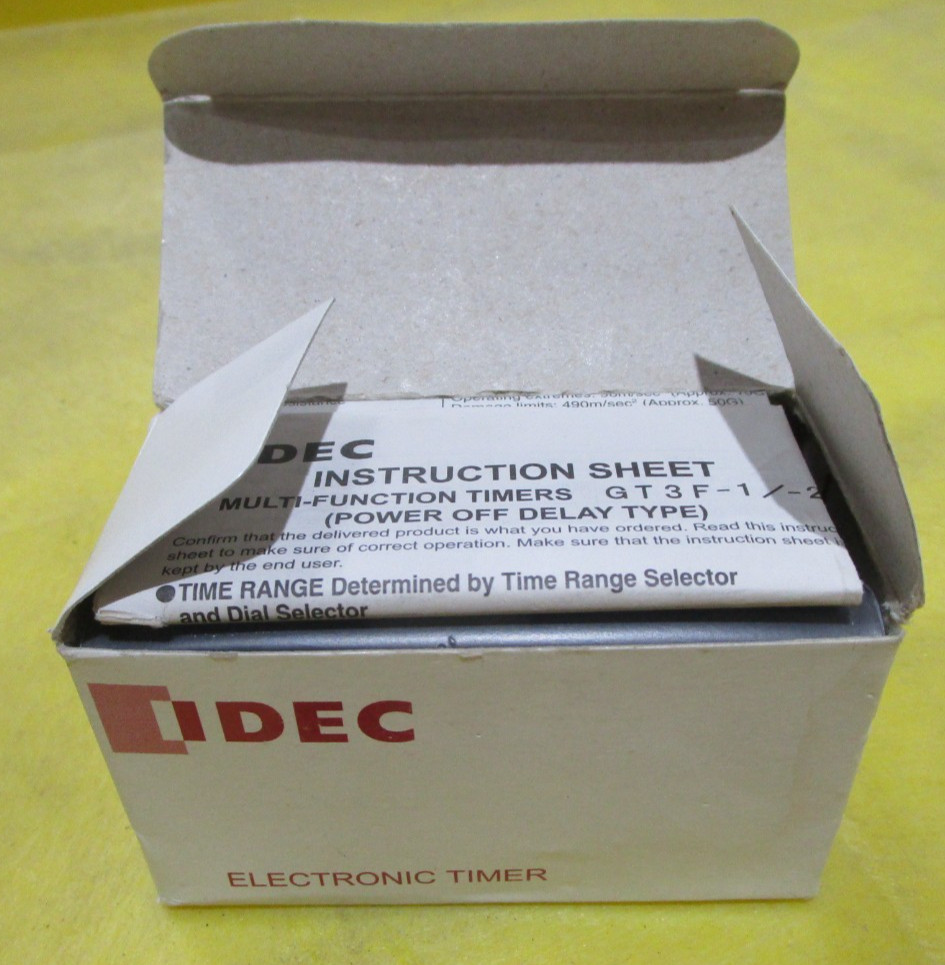 IDEC GT3F-2AF20 100-240VAC Electronic Power Off Delay Timer