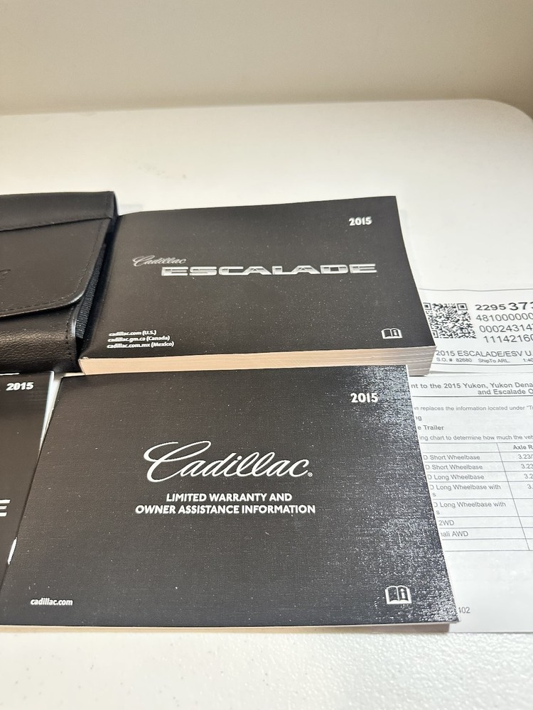 Cadillac Escalade Owner's Manuals 2015 Set