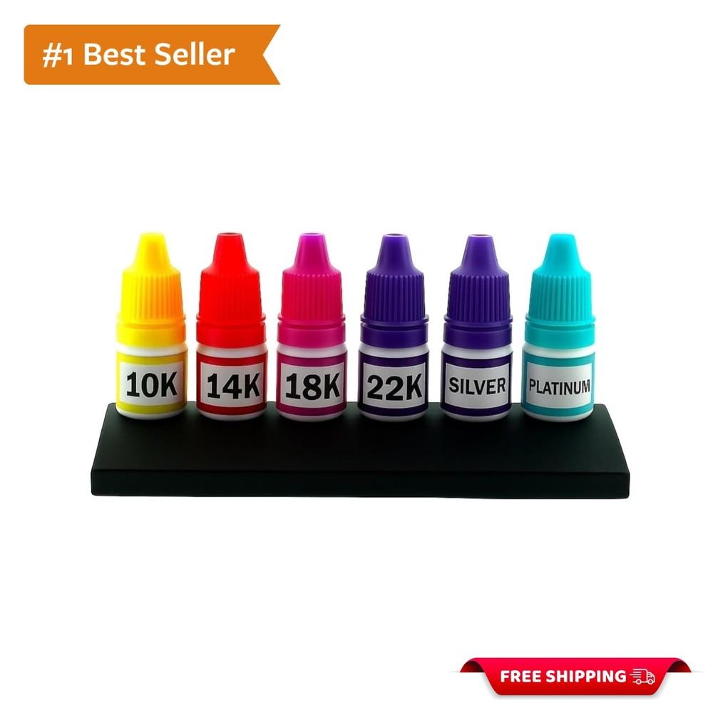 Professional Gold, Silver & Platinum Testing Kit with Illustrated Instructions