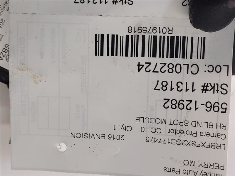 2016 16 BUICK ENVISION RIGHT RH BLIND SPOT MODULE 84089898