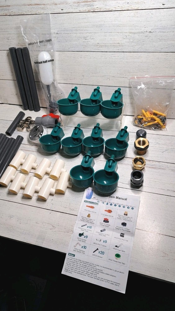 Automatic Chicken Waterer System for Continuous Fresh Water, DIY Chicken...