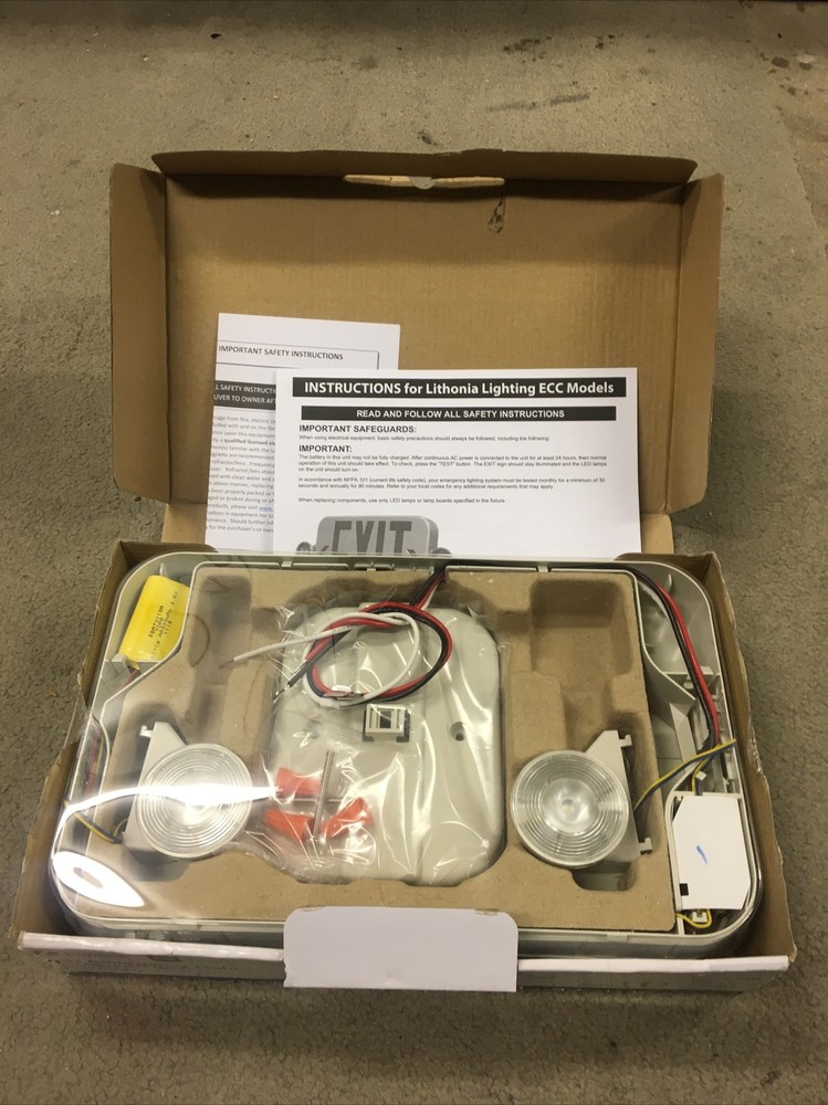 Lithonia Lighting Exit Emergency Combo ECC Series 120/277-Volt Integrated LED