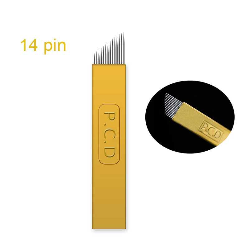 14F Pins Microblading pcd Needle Blade Permanent Makeup Eyebrow Tattoo Needles