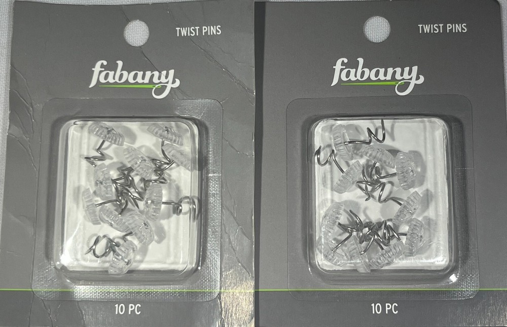 (2 PACK) Fabany Twist Pins, 10 pieces