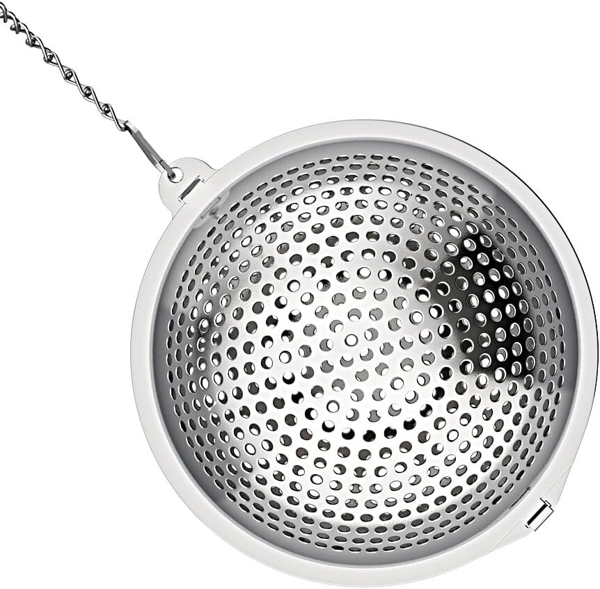 2pcs Stainless Steel Loose Mesh Ball Tea Leaf Strainer Infuser Herb Spice Filter