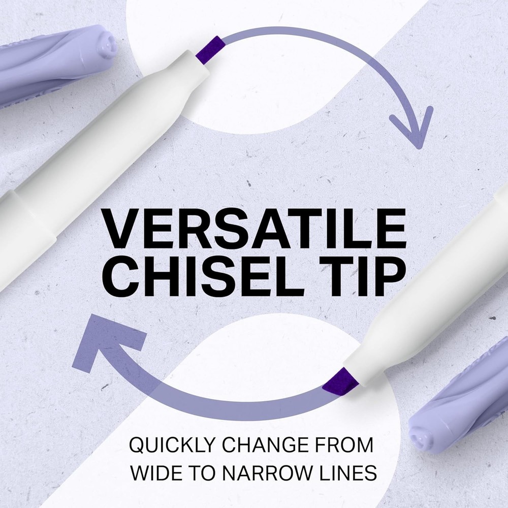 S-Note 24 Count Creative Markers & Pastel Highlighters - Chisel Tip Assortment