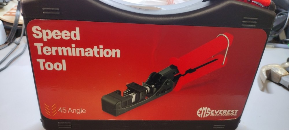 Everest Media Solutions Speed Termination Tool Set 45° Angled Keystone Jacks Red